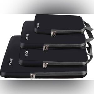 Bagail 4 Set Compression Packing Cubes Travel Black NWOT